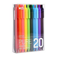 Набор гелевых ручек KACO Pure Plastic Gel Ink Pen 20 шт. (Цветные) — фото