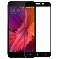 Защитное 2D стекло для Redmi Note 5A Black (Черное) — фото