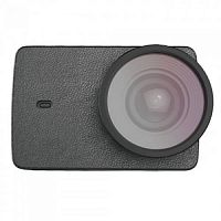 Защитный кожаный кейс для экшн камеры Xiaomi Yi 4K черный (Оригинальный) — фото