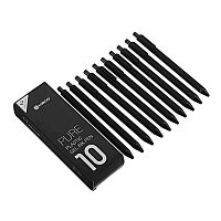 Набор ручек Kaco Pure Plastic Gel Ink Pen Black (10 шт) — фото