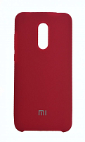Силиконовый чехол с матовой текстурой для Redmi 5 Plus (Малиновый) — фото